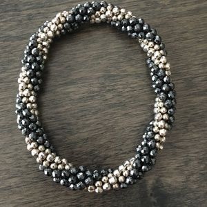 Meredith Frederick Design Sterling Silver & Hematite Bead Bracelet